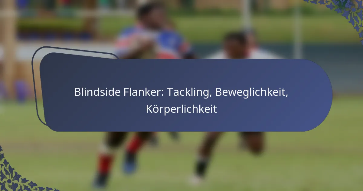 Blindside Flanker: Tackling, Beweglichkeit, Körperlichkeit