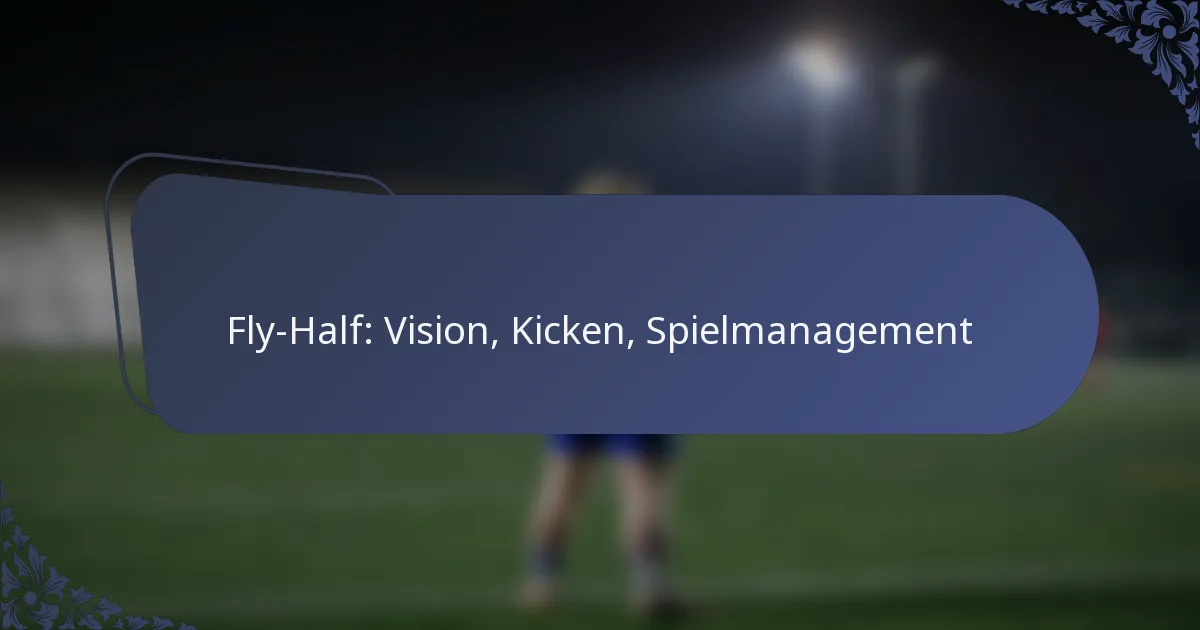 Fly-Half: Vision, Kicken, Spielmanagement