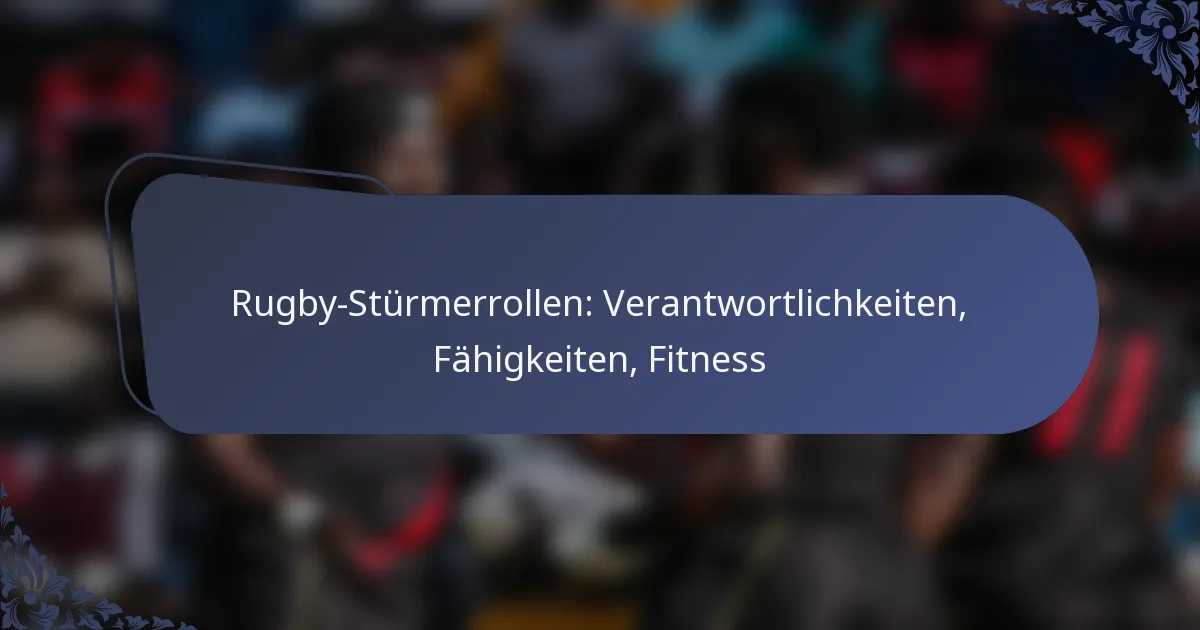 Rugby-Stürmerrollen: Verantwortlichkeiten, Fähigkeiten, Fitness